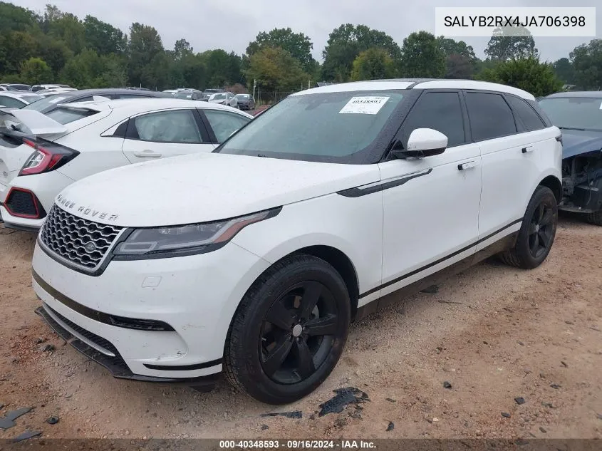 2018 Land Rover Range Rover Velar S VIN: SALYB2RX4JA706398 Lot: 40348593