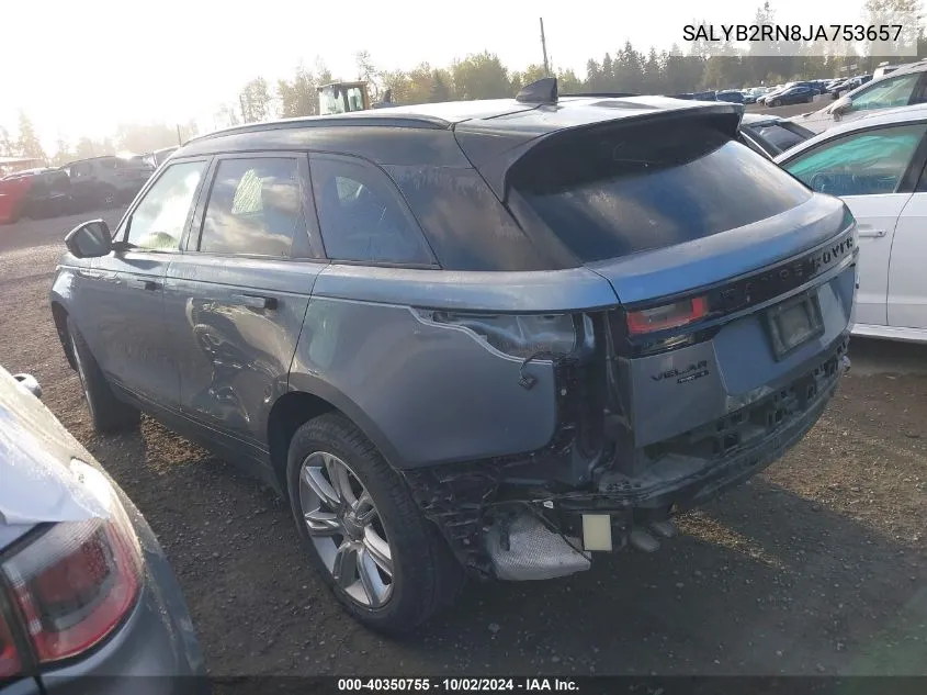 2018 Land Rover Range Rover Velar D180 S VIN: SALYB2RN8JA753657 Lot: 40350755