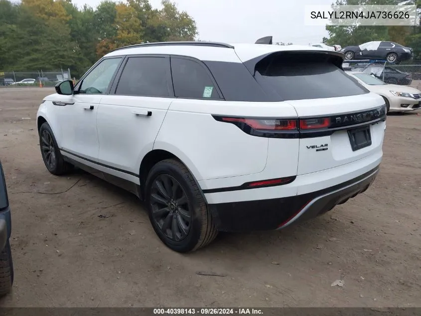 2018 Land Rover Range Rover Velar D180 Se R-Dynamic VIN: SALYL2RN4JA736626 Lot: 40398143