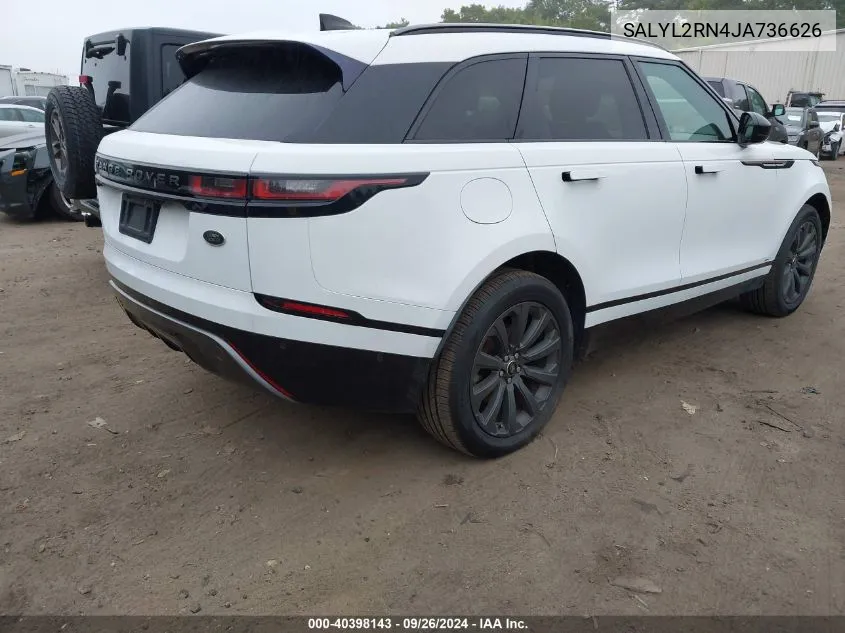 2018 Land Rover Range Rover Velar D180 Se R-Dynamic VIN: SALYL2RN4JA736626 Lot: 40398143