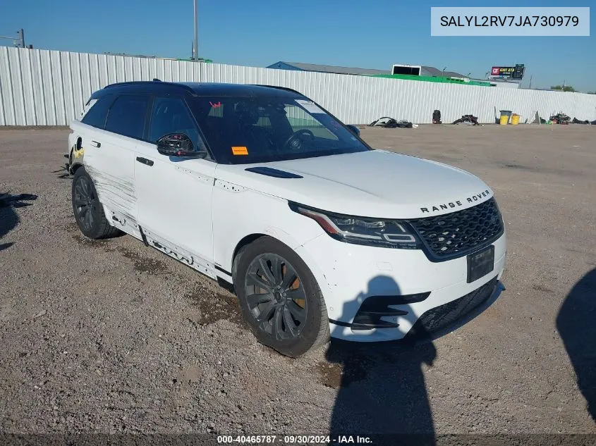 2018 Land Rover Range Rover Velar R-Dynamic Se VIN: SALYL2RV7JA730979 Lot: 40465787