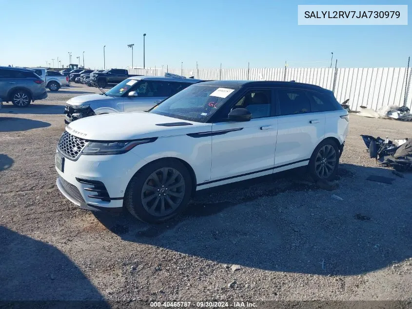 2018 Land Rover Range Rover Velar R-Dynamic Se VIN: SALYL2RV7JA730979 Lot: 40465787