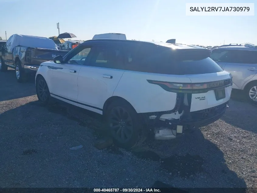 2018 Land Rover Range Rover Velar R-Dynamic Se VIN: SALYL2RV7JA730979 Lot: 40465787