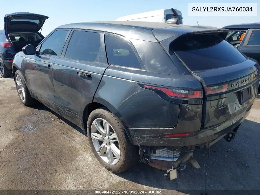 2018 Land Rover Range Rover Velar P250 Se R-Dynamic VIN: SALYL2RX9JA760034 Lot: 40472122