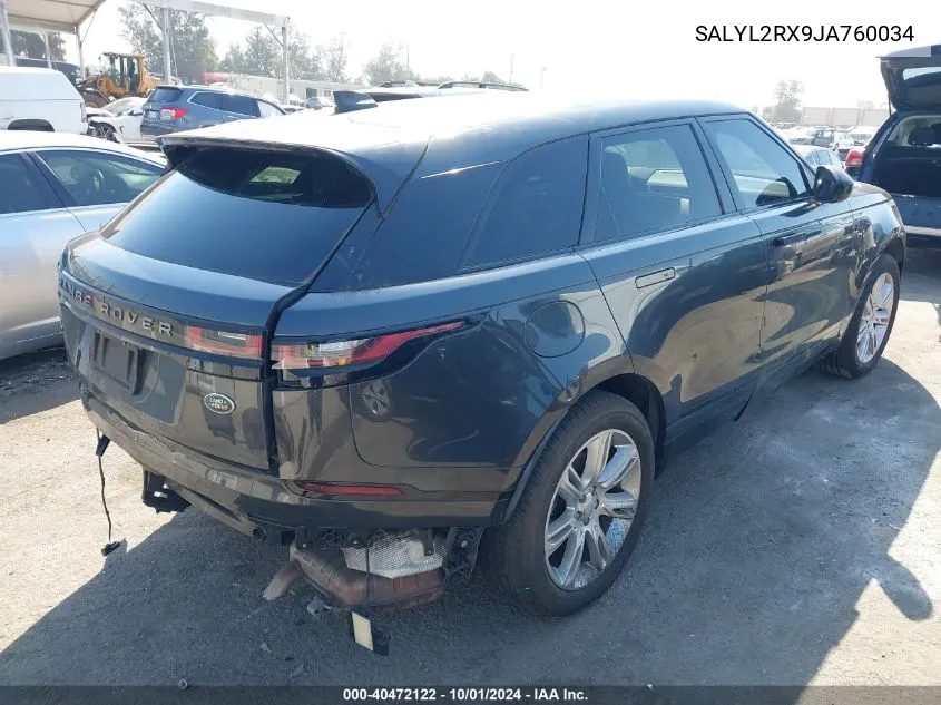 2018 Land Rover Range Rover Velar P250 Se R-Dynamic VIN: SALYL2RX9JA760034 Lot: 40472122