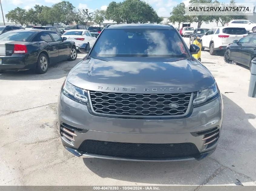 2018 Land Rover Range Rover Velar P380 Se R-Dynamic VIN: SALYL2RVXJA754774 Lot: 40478393