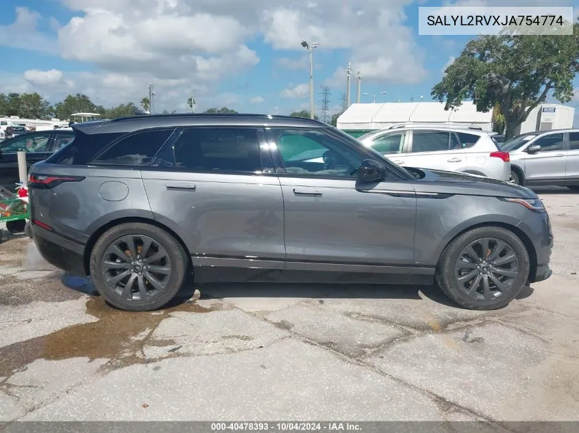 2018 Land Rover Range Rover Velar P380 Se R-Dynamic VIN: SALYL2RVXJA754774 Lot: 40478393