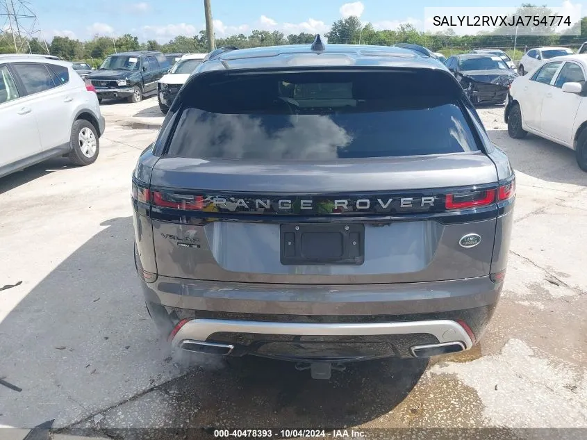 2018 Land Rover Range Rover Velar P380 Se R-Dynamic VIN: SALYL2RVXJA754774 Lot: 40478393