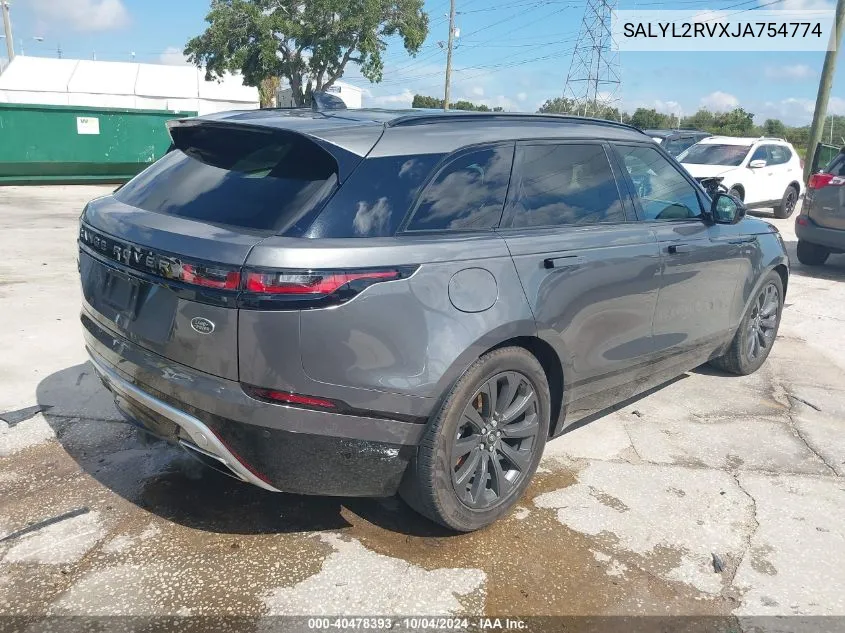 2018 Land Rover Range Rover Velar P380 Se R-Dynamic VIN: SALYL2RVXJA754774 Lot: 40478393