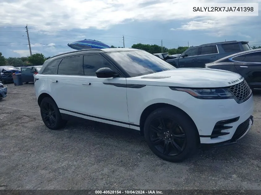 2018 Land Rover Range Rover Velar P250 Se R-Dynamic VIN: SALYL2RX7JA741398 Lot: 40528154