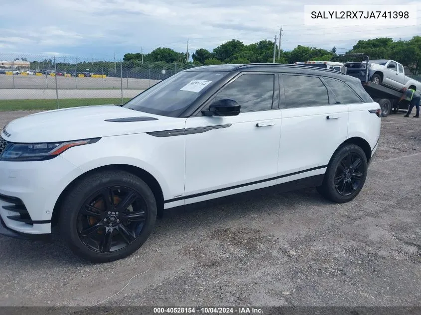 2018 Land Rover Range Rover Velar P250 Se R-Dynamic VIN: SALYL2RX7JA741398 Lot: 40528154