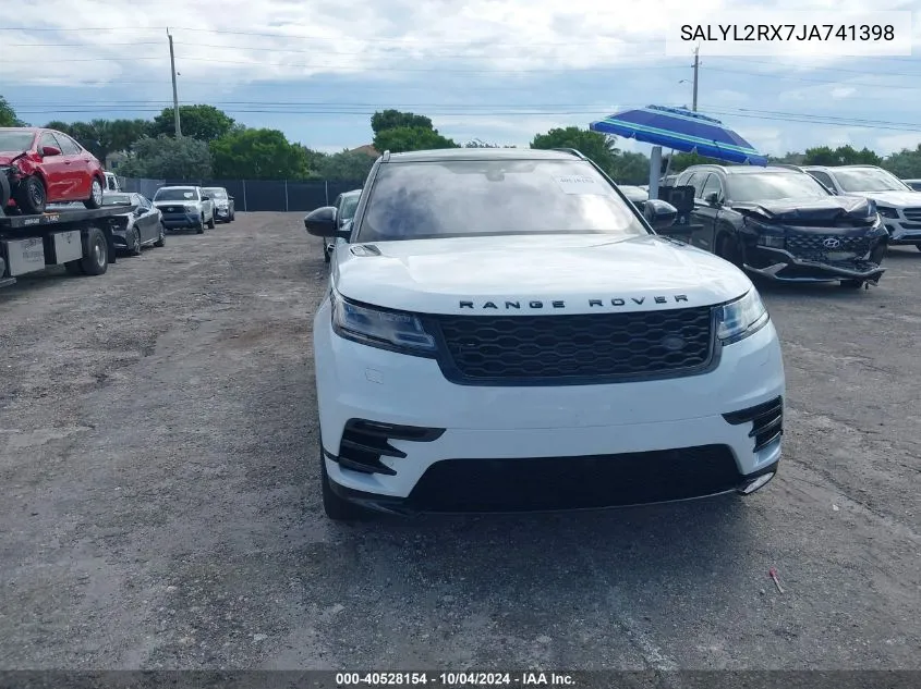 2018 Land Rover Range Rover Velar P250 Se R-Dynamic VIN: SALYL2RX7JA741398 Lot: 40528154