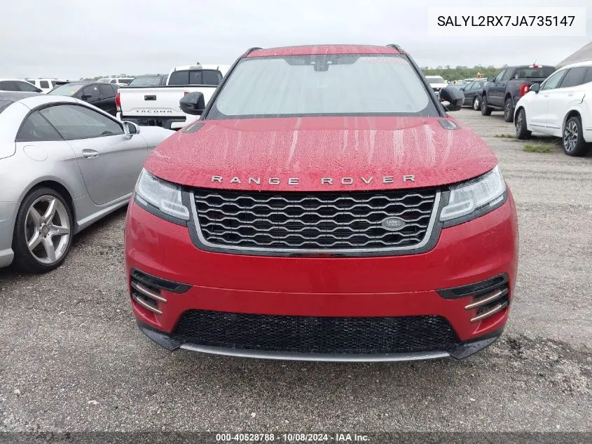 2018 Land Rover Range Rover Velar R-Dynamic Se VIN: SALYL2RX7JA735147 Lot: 40528788