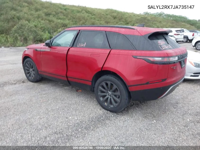 2018 Land Rover Range Rover Velar R-Dynamic Se VIN: SALYL2RX7JA735147 Lot: 40528788