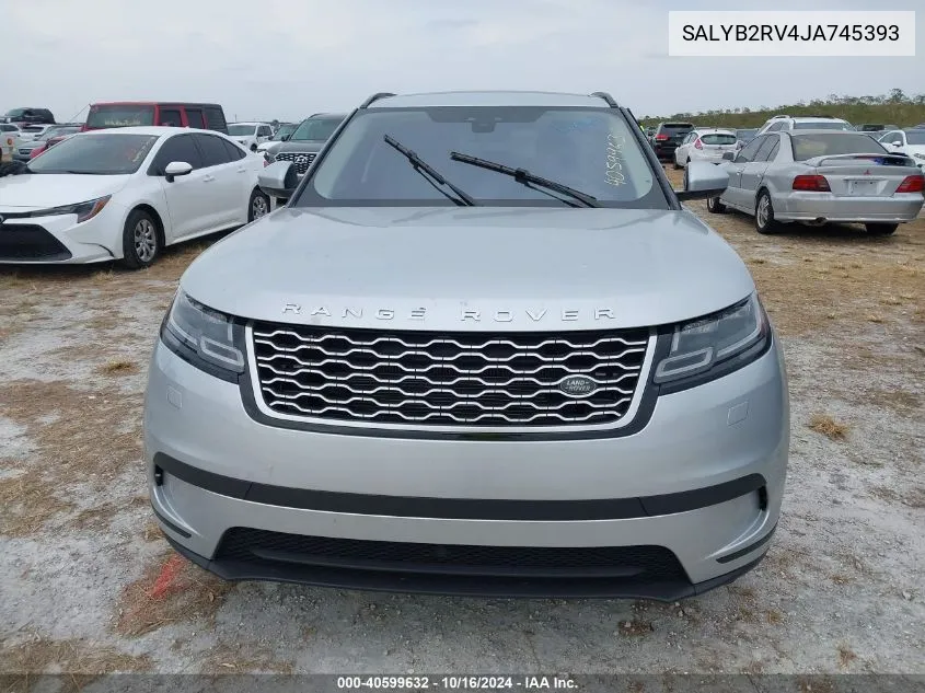 2018 Land Rover Range Rover Velar P380 S VIN: SALYB2RV4JA745393 Lot: 40599632