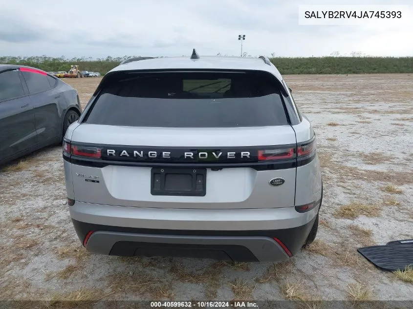 2018 Land Rover Range Rover Velar P380 S VIN: SALYB2RV4JA745393 Lot: 40599632