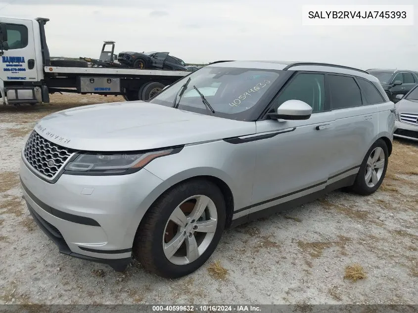 2018 Land Rover Range Rover Velar P380 S VIN: SALYB2RV4JA745393 Lot: 40599632