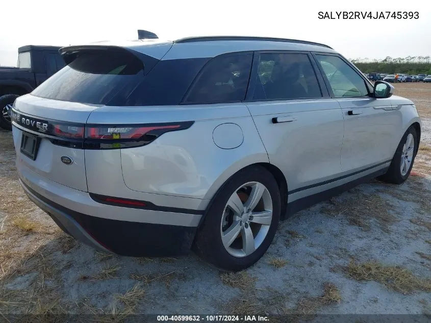 2018 Land Rover Range Rover Velar P380 S VIN: SALYB2RV4JA745393 Lot: 40599632