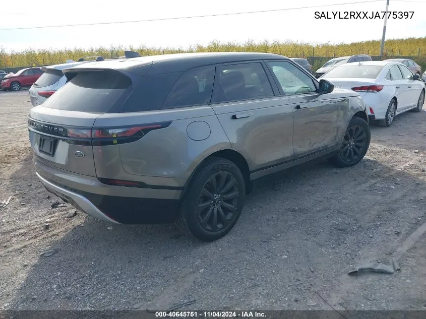 2018 Land Rover Range Rover Velar P250 Se R-Dynamic VIN: SALYL2RXXJA775397 Lot: 40645751