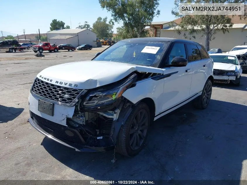 2018 Land Rover Range Rover Velar P250 Hse R-Dynamic VIN: SALYM2RX2JA744951 Lot: 40658861