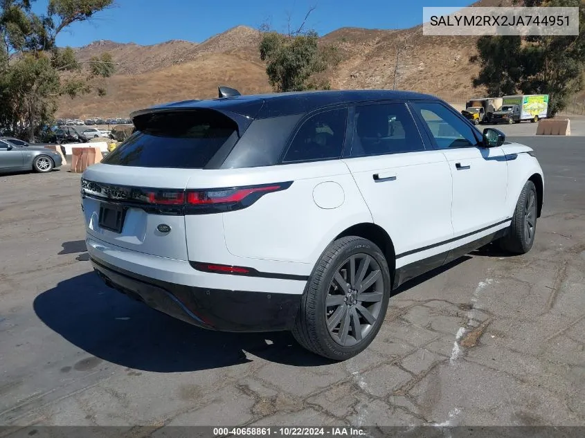 SALYM2RX2JA744951 2018 Land Rover Range Rover Velar P250 Hse R-Dynamic