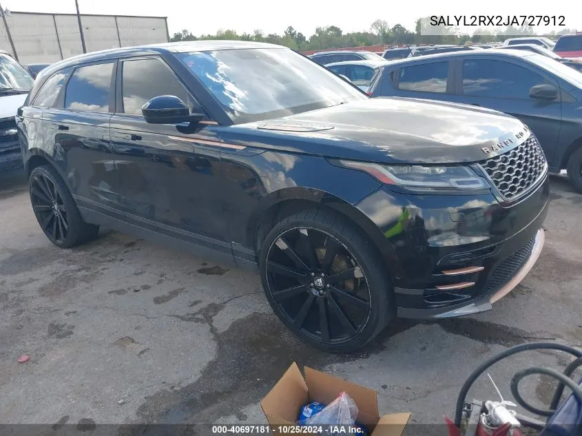 2018 Land Rover Range Rover Velar P250 Se R-Dynamic VIN: SALYL2RX2JA727912 Lot: 40697181