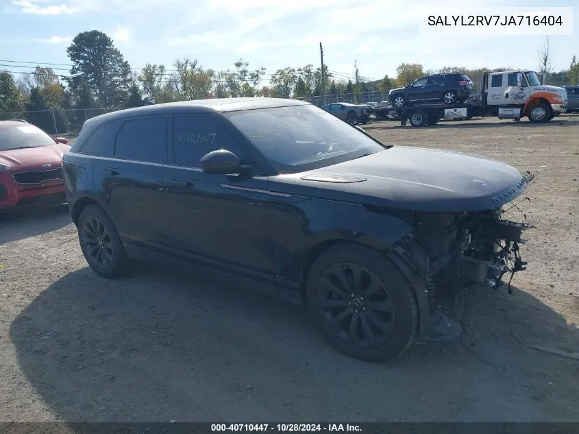 2018 Land Rover Range Rover Velar P380 Se R-Dynamic VIN: SALYL2RV7JA716404 Lot: 40710447