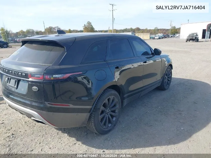 2018 Land Rover Range Rover Velar P380 Se R-Dynamic VIN: SALYL2RV7JA716404 Lot: 40710447