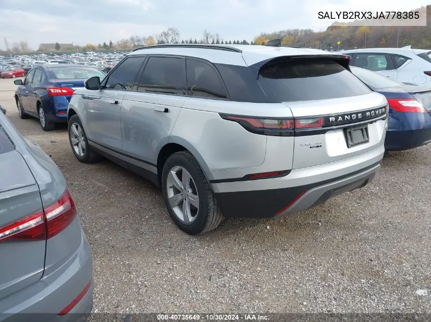 SALYB2RX3JA778385 2018 Land Rover Range Rover Velar P250 S