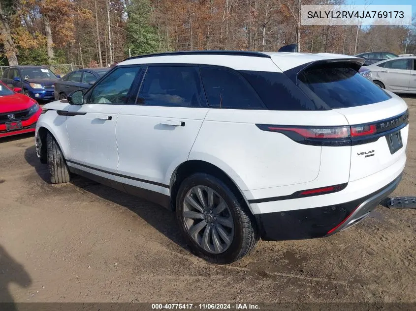 2018 Land Rover Range Rover Velar P380 Se R-Dynamic VIN: SALYL2RV4JA769173 Lot: 40775417