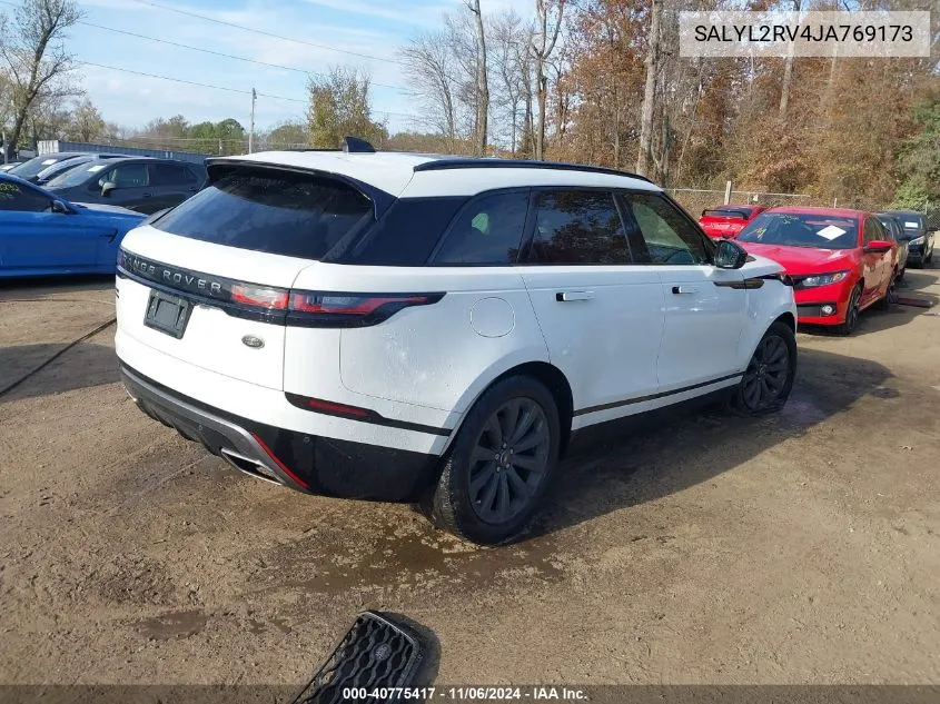 2018 Land Rover Range Rover Velar P380 Se R-Dynamic VIN: SALYL2RV4JA769173 Lot: 40775417