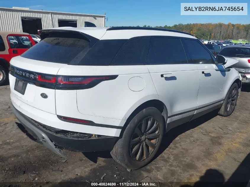 2018 Land Rover Range Rover Velar D180 S VIN: SALYB2RN6JA745654 Lot: 40824698