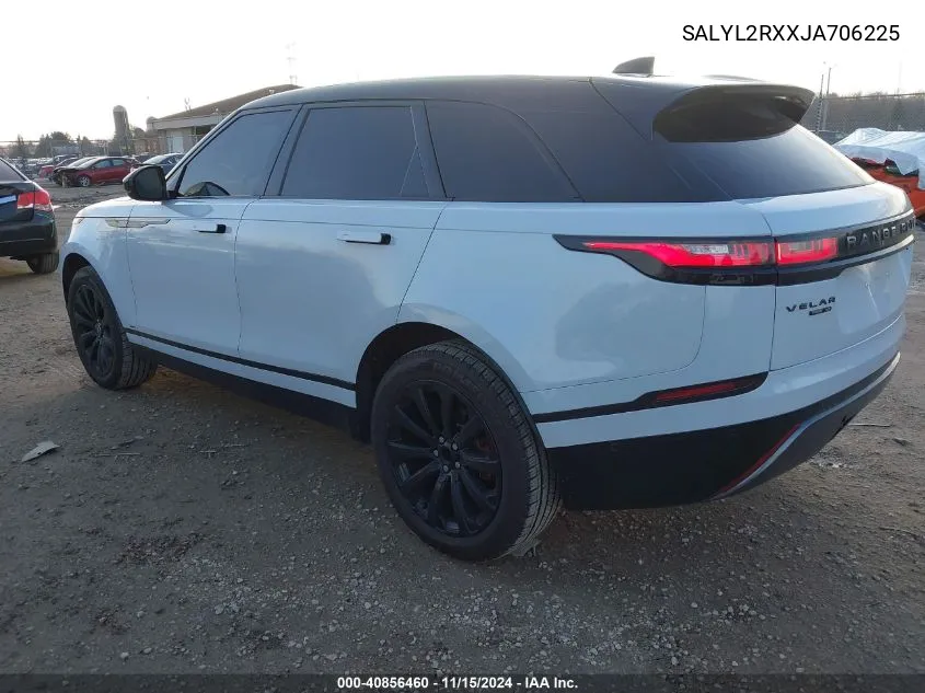 2018 Land Rover Range Rover Velar P250 Se R-Dynamic VIN: SALYL2RXXJA706225 Lot: 40856460