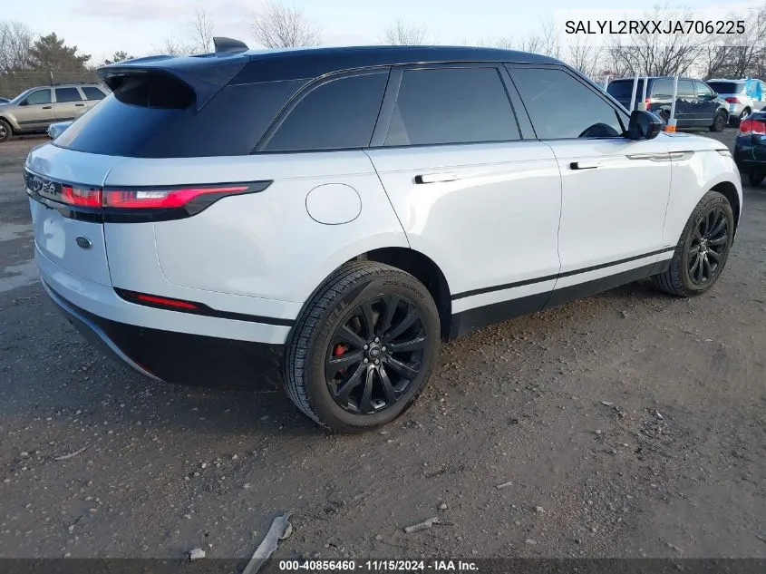 2018 Land Rover Range Rover Velar P250 Se R-Dynamic VIN: SALYL2RXXJA706225 Lot: 40856460