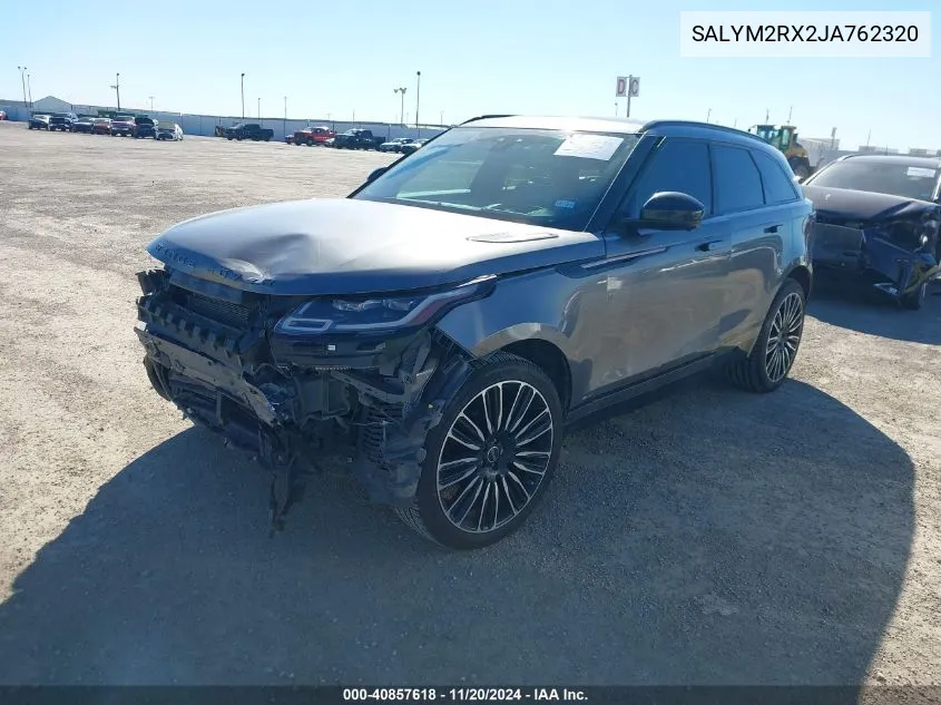 2018 Land Rover Range Rover Velar P250 Hse R-Dynamic VIN: SALYM2RX2JA762320 Lot: 40857618