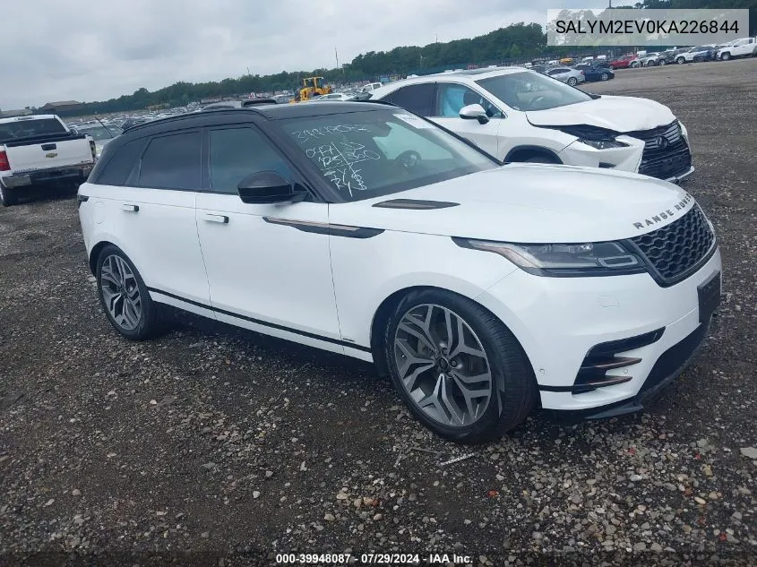 2019 Land Rover Range Rover Velar P380 R-Dynamic Hse VIN: SALYM2EV0KA226844 Lot: 39948087