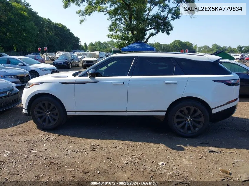 2019 Land Rover Range Rover Velar P250 R-Dynamic Se VIN: SALYL2EX5KA779834 Lot: 40181672