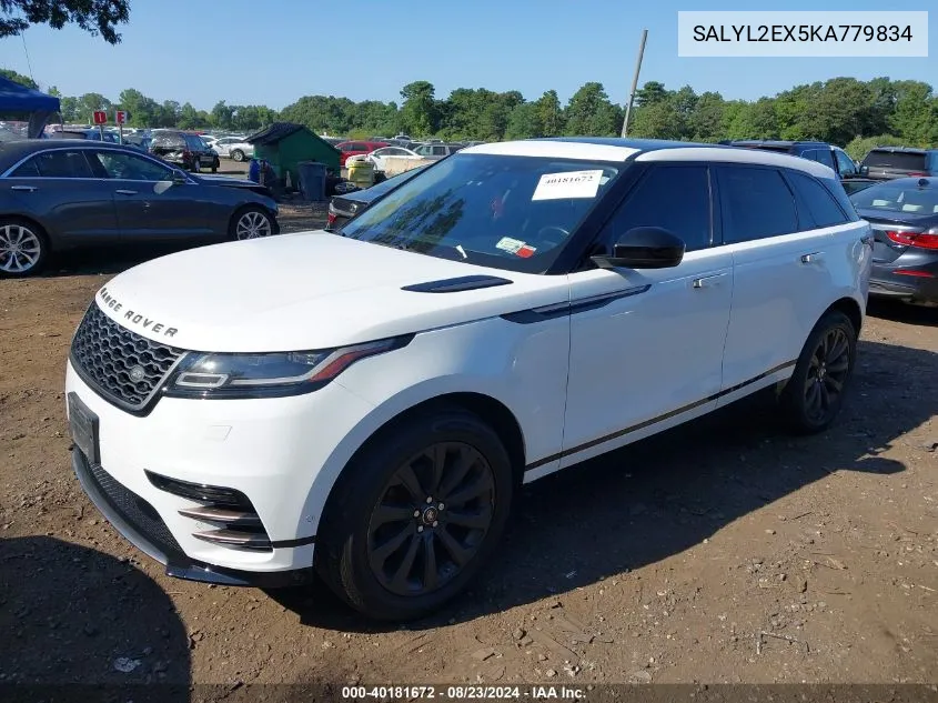 2019 Land Rover Range Rover Velar P250 R-Dynamic Se VIN: SALYL2EX5KA779834 Lot: 40181672