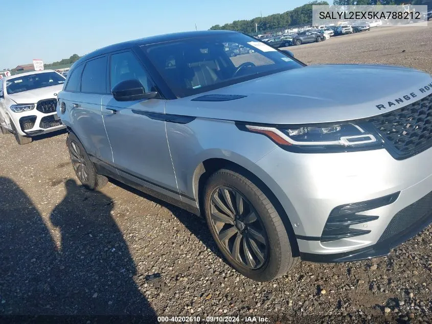 2019 Land Rover Range Rover Velar P250 R-Dynamic Se VIN: SALYL2EX5KA788212 Lot: 40202610