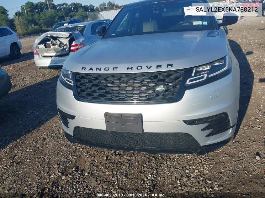 2019 Land Rover Range Rover Velar P250 R-Dynamic Se VIN: SALYL2EX5KA788212 Lot: 40202610