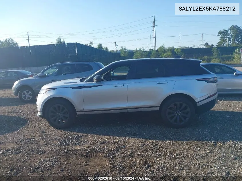 2019 Land Rover Range Rover Velar P250 R-Dynamic Se VIN: SALYL2EX5KA788212 Lot: 40202610