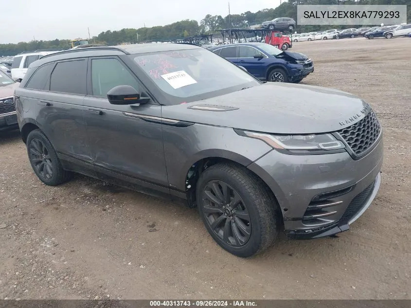 2019 Land Rover Range Rover Velar R-Dynamic Se VIN: SALYL2EX8KA779293 Lot: 40313743