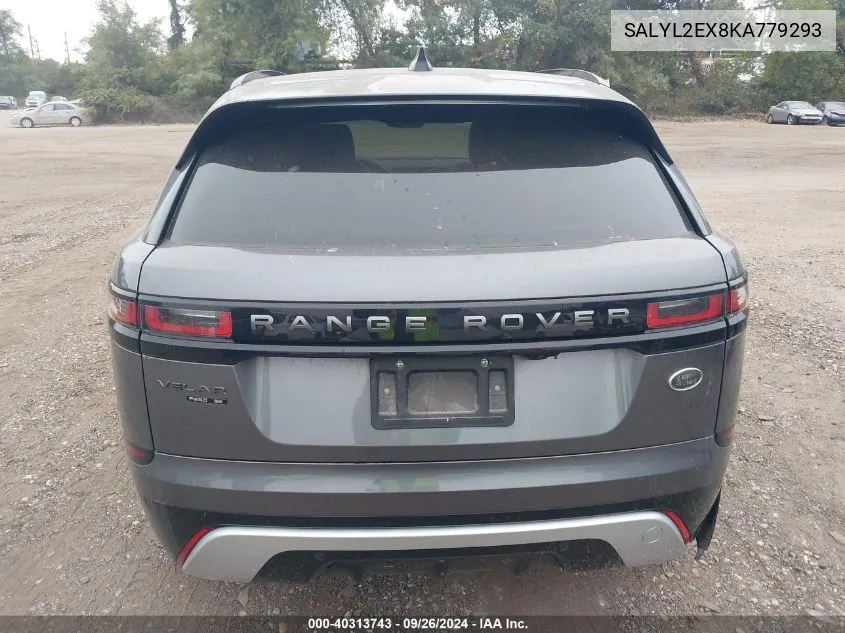 2019 Land Rover Range Rover Velar R-Dynamic Se VIN: SALYL2EX8KA779293 Lot: 40313743