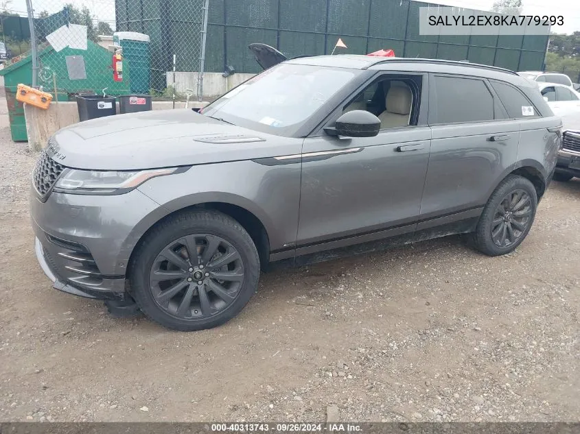 2019 Land Rover Range Rover Velar R-Dynamic Se VIN: SALYL2EX8KA779293 Lot: 40313743