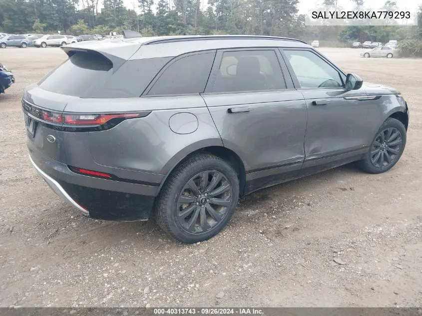 2019 Land Rover Range Rover Velar R-Dynamic Se VIN: SALYL2EX8KA779293 Lot: 40313743