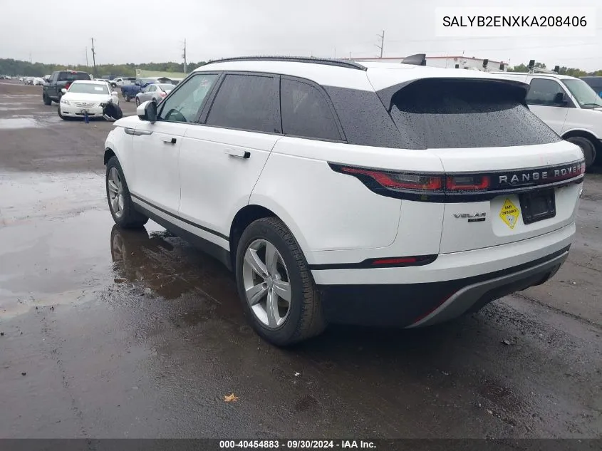 2019 Land Rover Range Rover Velar S VIN: SALYB2ENXKA208406 Lot: 40454883