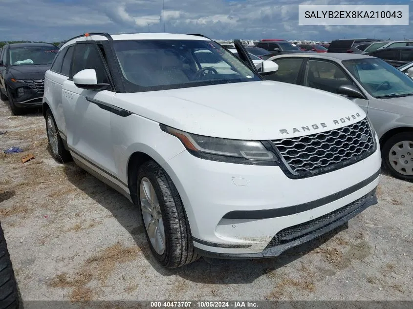 2019 Land Rover Range Rover Velar S VIN: SALYB2EX8KA210043 Lot: 40473707