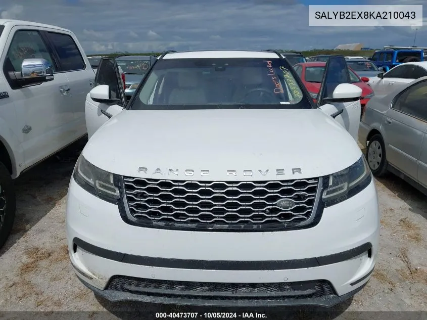 2019 Land Rover Range Rover Velar S VIN: SALYB2EX8KA210043 Lot: 40473707