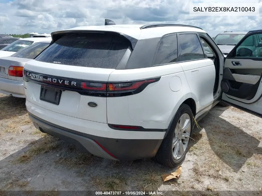 2019 Land Rover Range Rover Velar S VIN: SALYB2EX8KA210043 Lot: 40473707