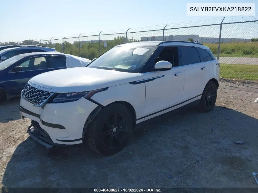 2019 Land Rover Range Rover Velar P340 S/P380 S VIN: SALYB2FVXKA218822 Lot: 40488627